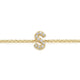 S Diamond Initial Chain Bracelet