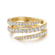 Pave Diamond Wrap Yellow Gold Ring