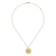 Yellow Gold Diamond Star Medallion Necklace