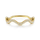 Diamond Wave Stackable Yellow Gold Ring