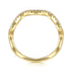 Diamond Wave Stackable Yellow Gold Ring
