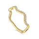 Diamond Wave Stackable Yellow Gold Ring