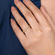 Diamond Wave Stackable Yellow Gold Ring