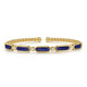 Yellow Gold Diamond and Lapis Bujukan Bangle