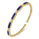 Yellow Gold Diamond and Lapis Bujukan Bangle