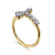 Yellow Gold Horizontal Diamond Cross Ring