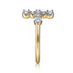 Yellow Gold Horizontal Diamond Cross Ring