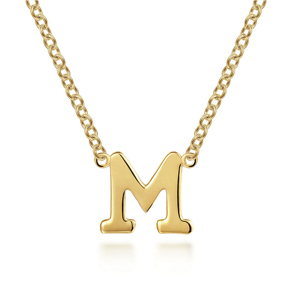 14K-Yellow-Gold-M-Initial-