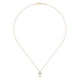 Yellow Gold Marquise Shaped Diamond Cross Necklace