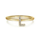 Diamond 'L' Initial Ring