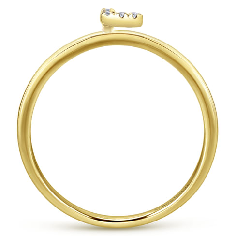 Diamond 'L' Initial Ring