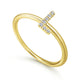 Diamond 'L' Initial Ring