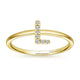 Diamond 'L' Initial Ring