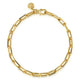 Yellow Gold Elongated Chain Bracelet