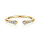 Split Diamond Stackable Yellow Gold Ring
