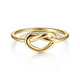 Twisted Heart Yellow Gold Ring
