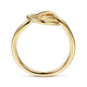 Twisted Heart Yellow Gold Ring