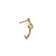 Yellow Gold White Sapphire J Hoop Earrings