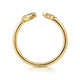 Yellow Gold White Sapphire Moon and Star Open Ring