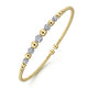 White and Yellow Gold Bujukan Bead and Pave Diamond Bangle