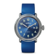 Stainless Steel and Blue Rubber 41MM Detrola Quartz Watch