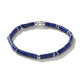 Men's Sterling Silver Heishi Lapis Lazuli Bead Bracelet, 4mm