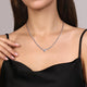 Pear Shaped Diamond Tennis Necklace