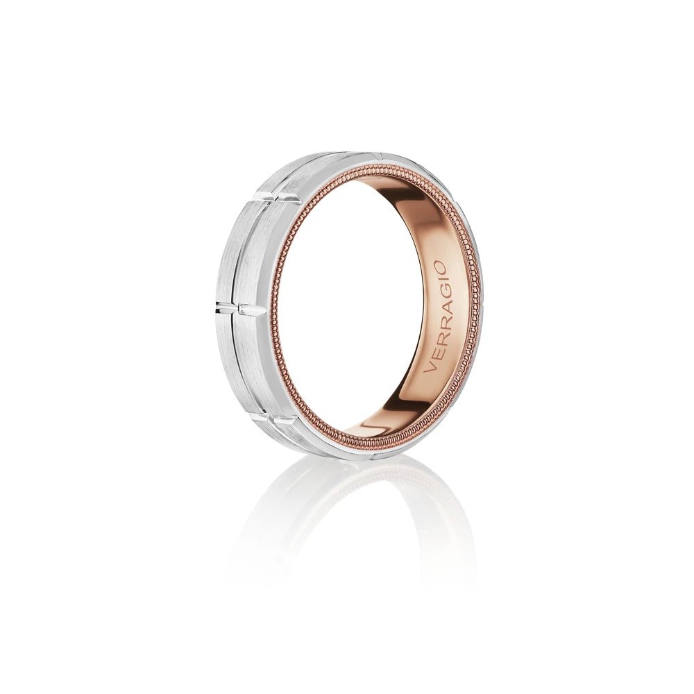 Verragio VW-6026 men's wedding band, angled view