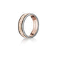 Verragio VWB-7010HM men's two-tone wedding band, angled view