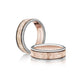 Verragio VWB-7010HM men's two-tone wedding band, profile view