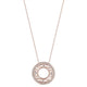 Rose Gold Morgan Filigree Diamond Circle Pendant Necklace