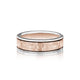 Verragio VWB-7010HM men's 14K rose gold satin wedding band with white gold inlay, 7mm