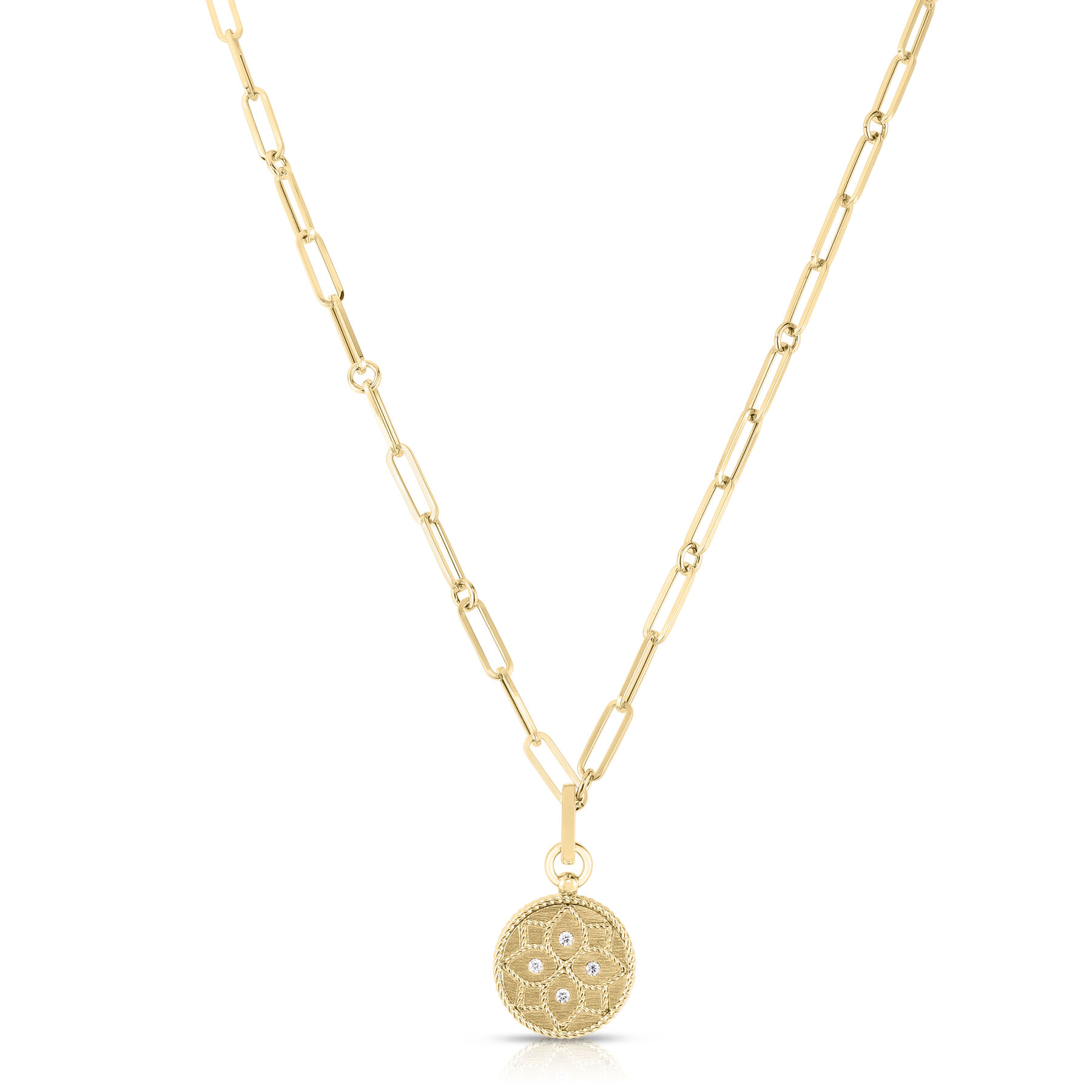 Venetian Princess Small Diamond Medallion Necklace