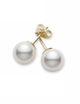 Yellow Gold 7-7.5mm A+ Akoya Pearl Stud Earrings