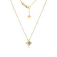 Yellow and White Gold Diamond Love In Verona Flower Necklace