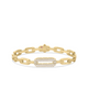 18K Yellow Gold Pave Diamond Navarra Link Bracelet