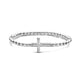 White Gold Diamond Cross Tresore Stretch Bracelet