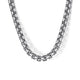 Men's Sterling Silver Solid 22" Round Box Chain Necklace