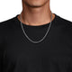 Men's Sterling Silver Solid 22" Round Box Chain Necklace