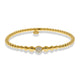 Tresore Yellow Gold Diamond Station Stretch Bracelet
