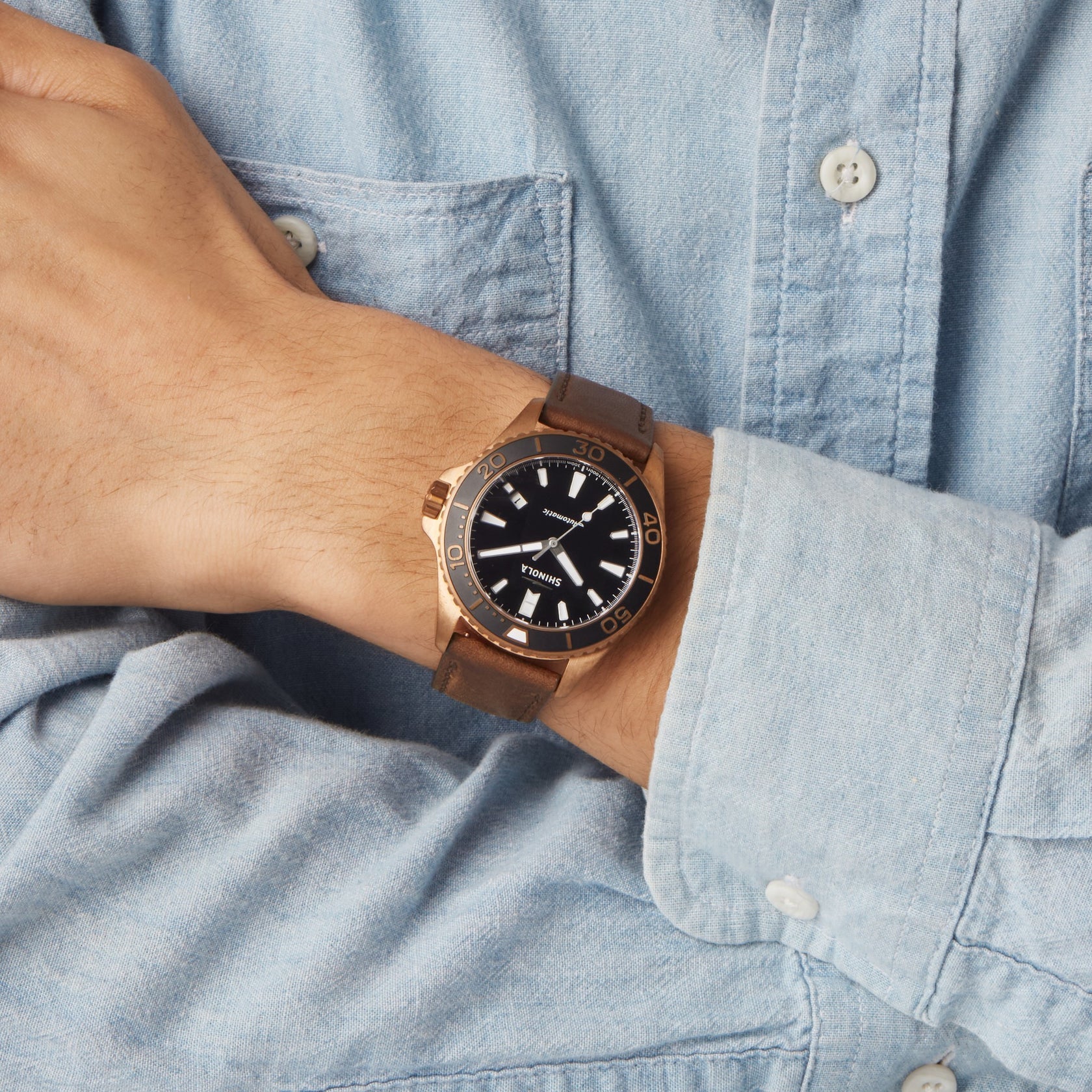 Bronze Monster Automatic Watch Gift Set