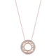 Rose Gold Morgan Filigree Diamond Circle Pendant Necklace