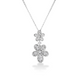 Jasmine Double Pave Diamond Flower Necklace