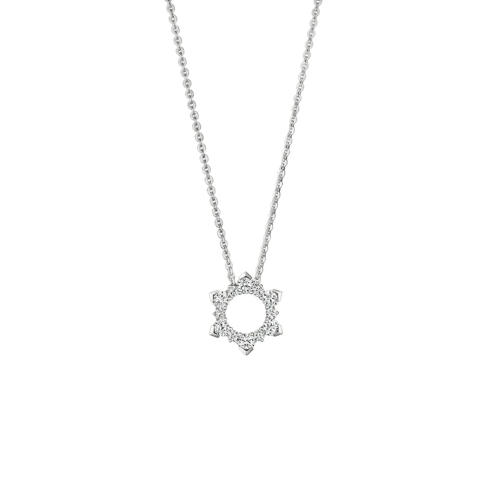 Aerial Sunburst Diamond Pendant