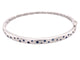 White Gold Scattered Sapphire Flush Set Bangle