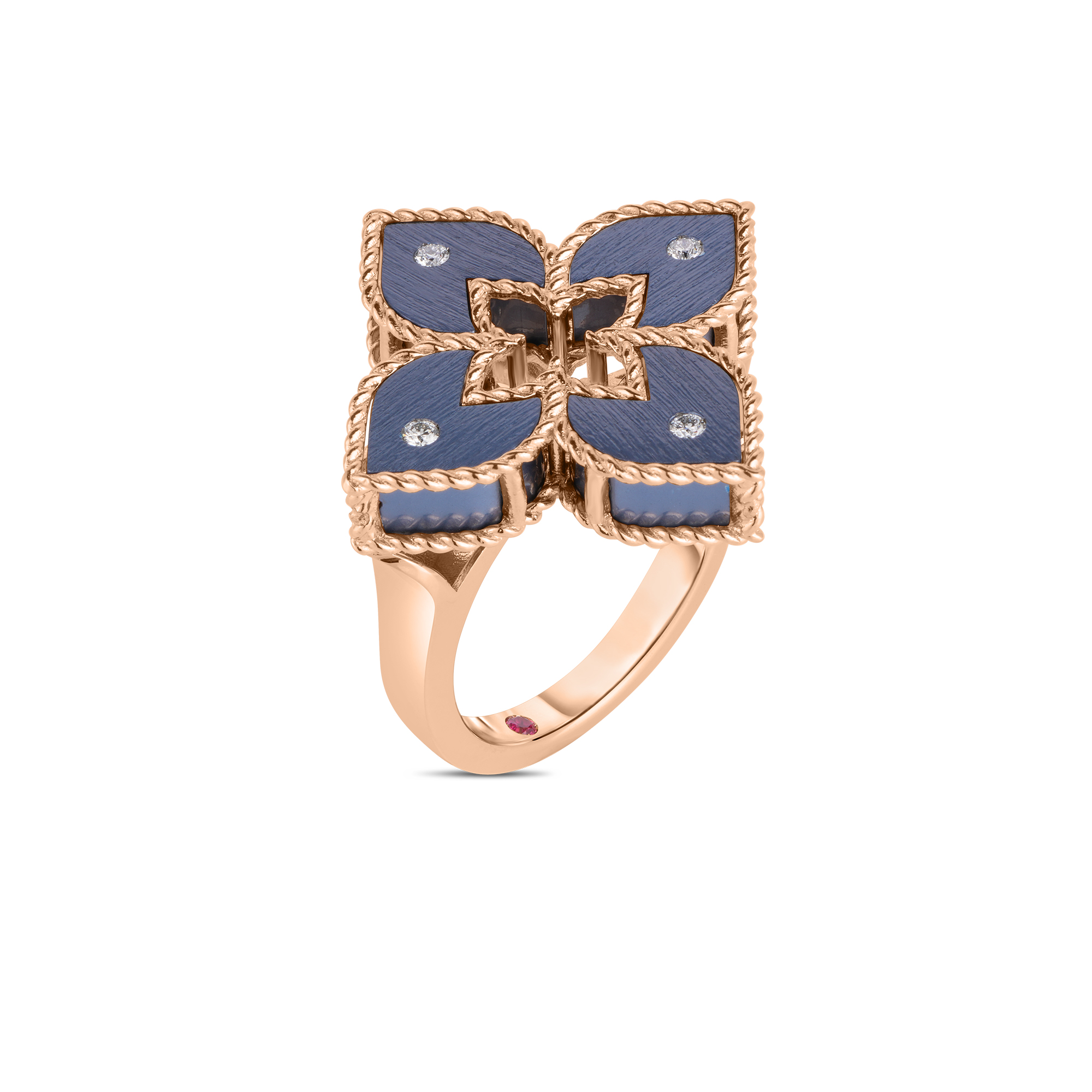 Venetian Princess Blue Titanium Ring