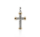 Yellow Gold and Sterling Silver Essentials Spiritual Cross Pendant