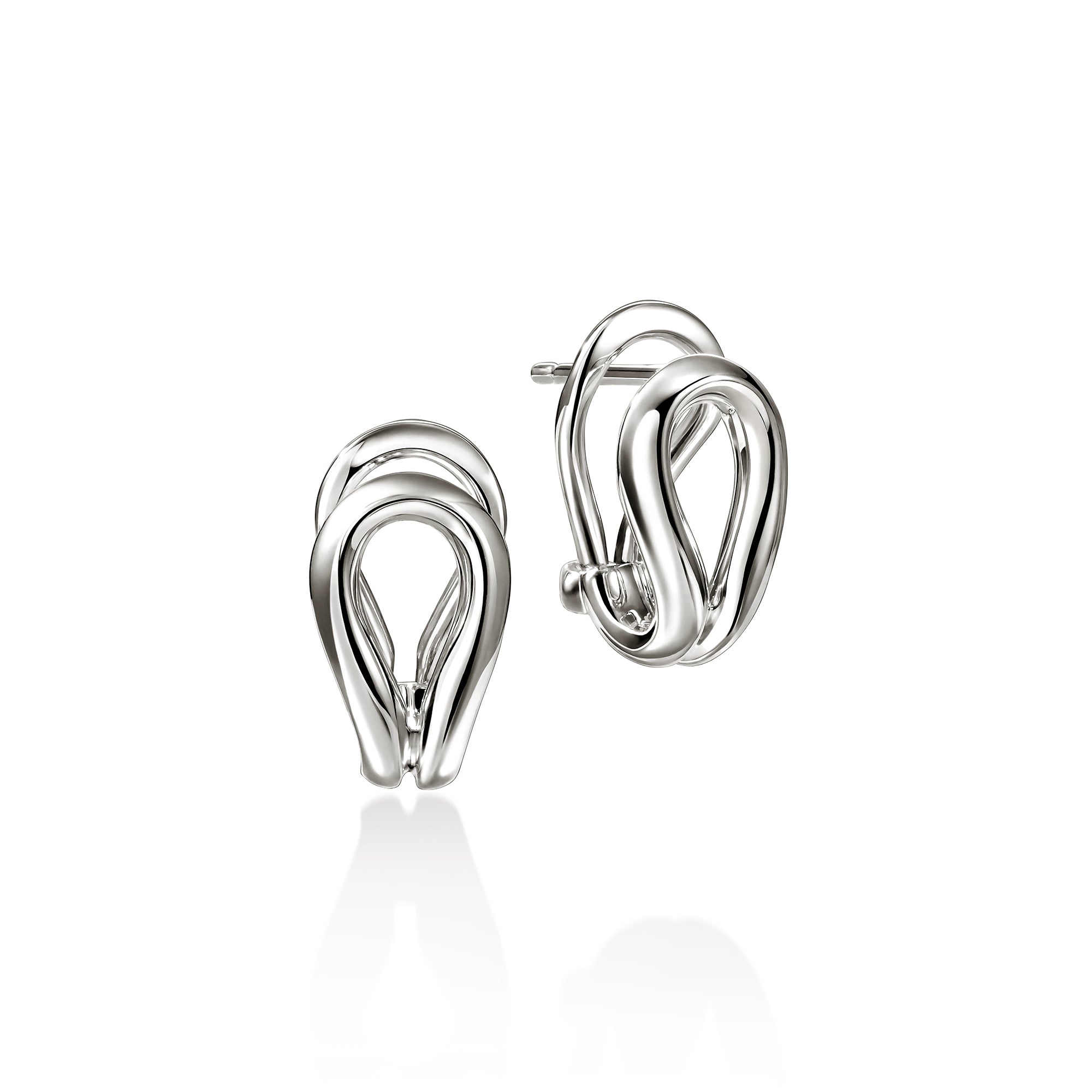 Sterling Silver Surf Loop Earrings