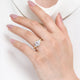 Lyon Yellow Gold Radiant Cut Three Stone Diamond Engagement Ring Setting