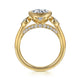Henley Yellow Gold Round Three Stone Bezel Set Diamond Engagement Ring Setting